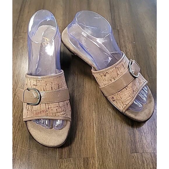 A2 by Aerosoles Cork Wedge Comfort Sandals Tan Women’s 8 GUC - Picture 2 of 10